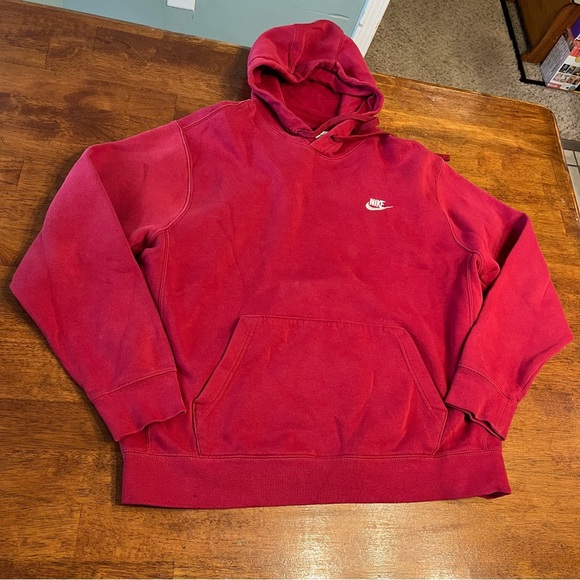 Nike Vibrant Red Hoodie sweatshirt size large - Picture 1 of 7